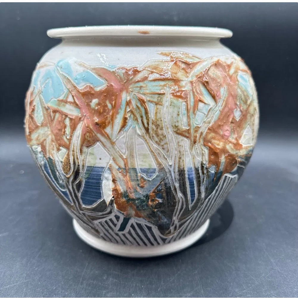Richard Rowe Unique Vase Signed Studio Art Pottery Ceramic